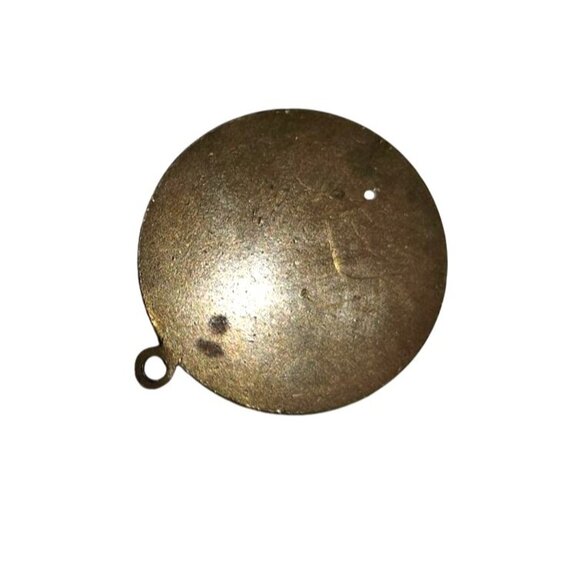 Vintage Pendant Schildkraut Style Bakelite With Jadeite Stones Gold Tone - Picture 3 of 3